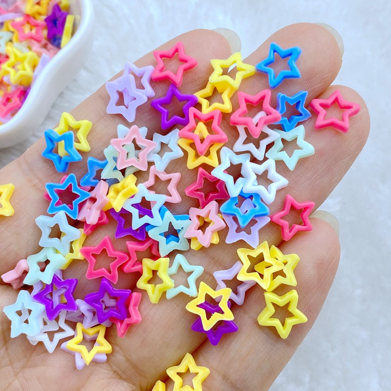 Star Flat Back - 100 個新かわいいミニ 8 ミリメートルマカロンスターシリーズ樹脂ヒラタ飾りジュエリーメイキングマニキュアヘアウェアアクセサリー