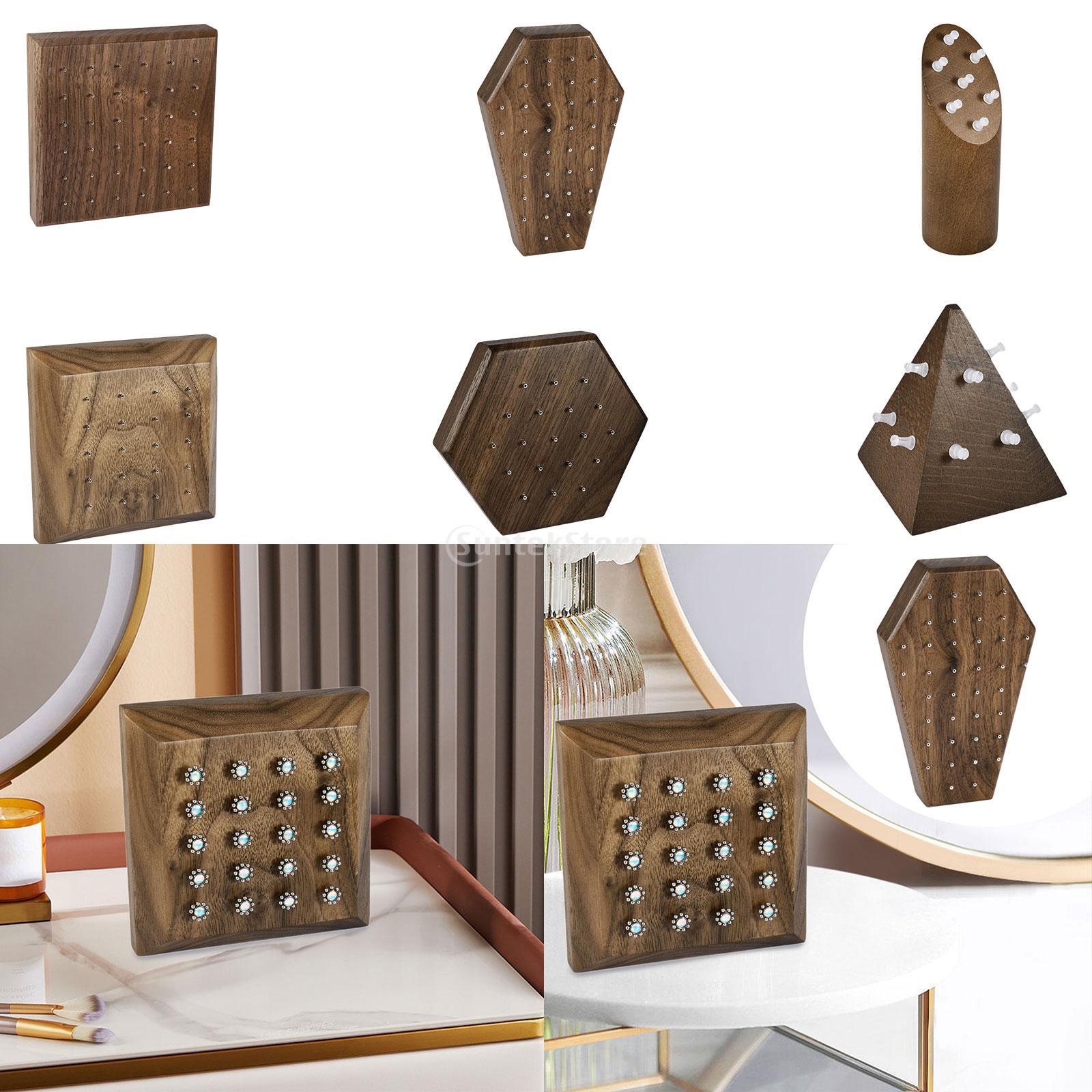 Body Jewelry Display Case - ピアスジュエリースタンド木製耳スタッドディスプレイボードイヤリングオーガナイザー実用的なボディピアスアクセサリー