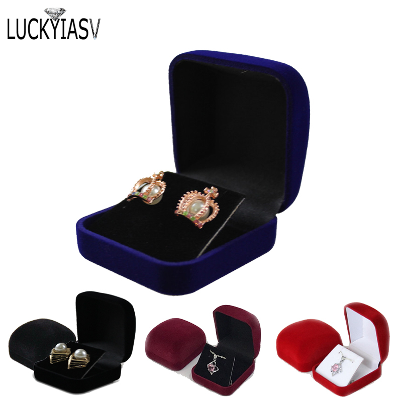 Body Jewelry Display - スタッドイヤリング収納ボックスドロップイヤリングペンダントオーガナイザーケース高ベルベット小さなネックレスジュエリーディスプレイギフト包装ボックス