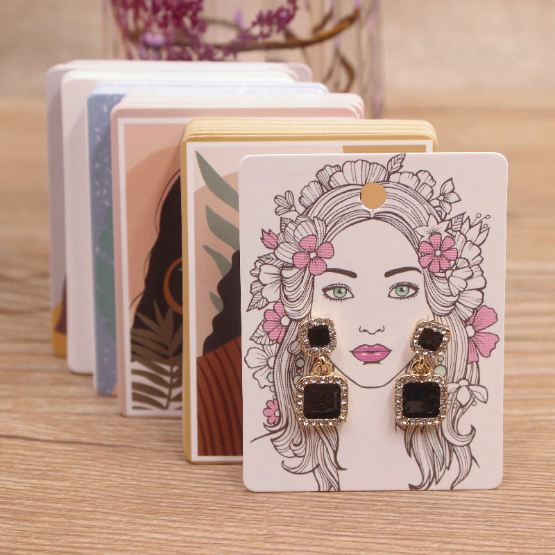 Body Jewelry Holder - 美容ヘッド付きパッケージカード,ジュエリーパッケージ,ディスプレイカード,1ピース,2個,5x6.5cm, 100個,最新バージョン