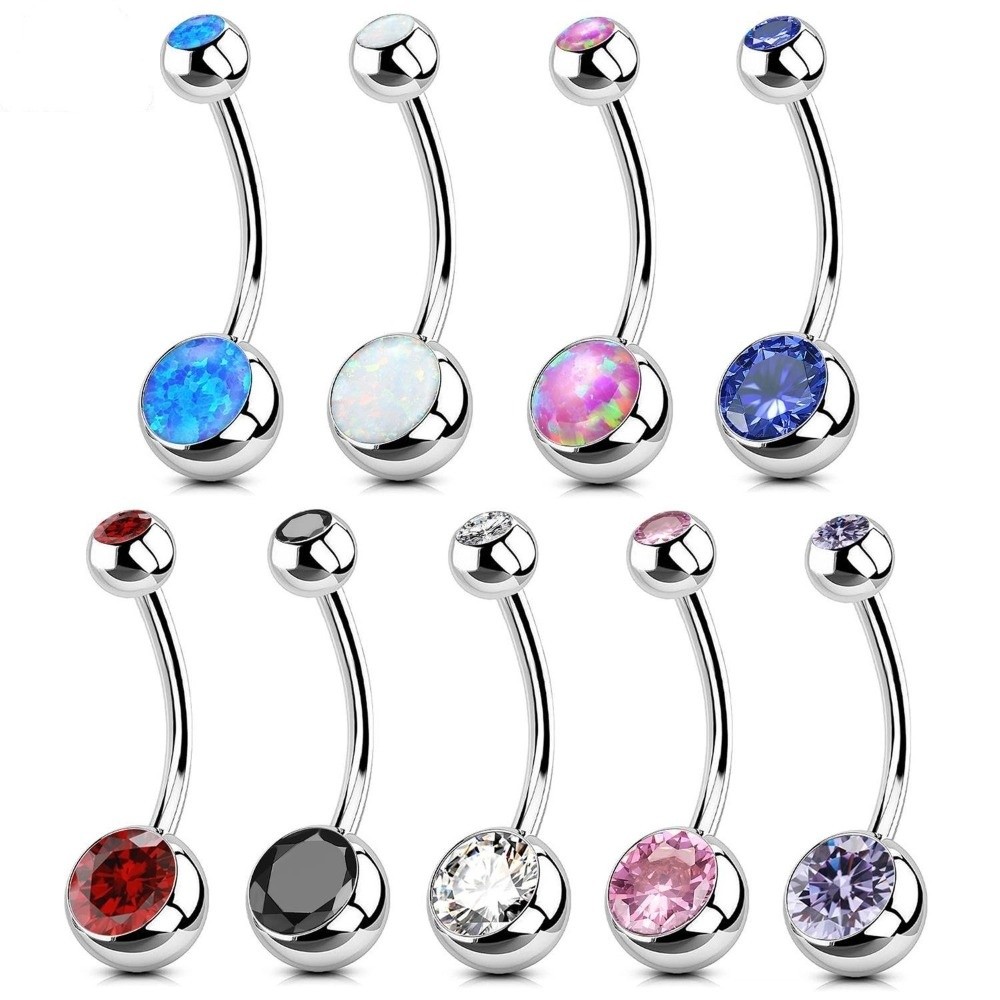 Body Jewelry Titanium - 高品質チタン素材のへそピアス、カーブしたダングルデザイン、ボディピアスジュエリー、ボディジュエリー、ボディピアス