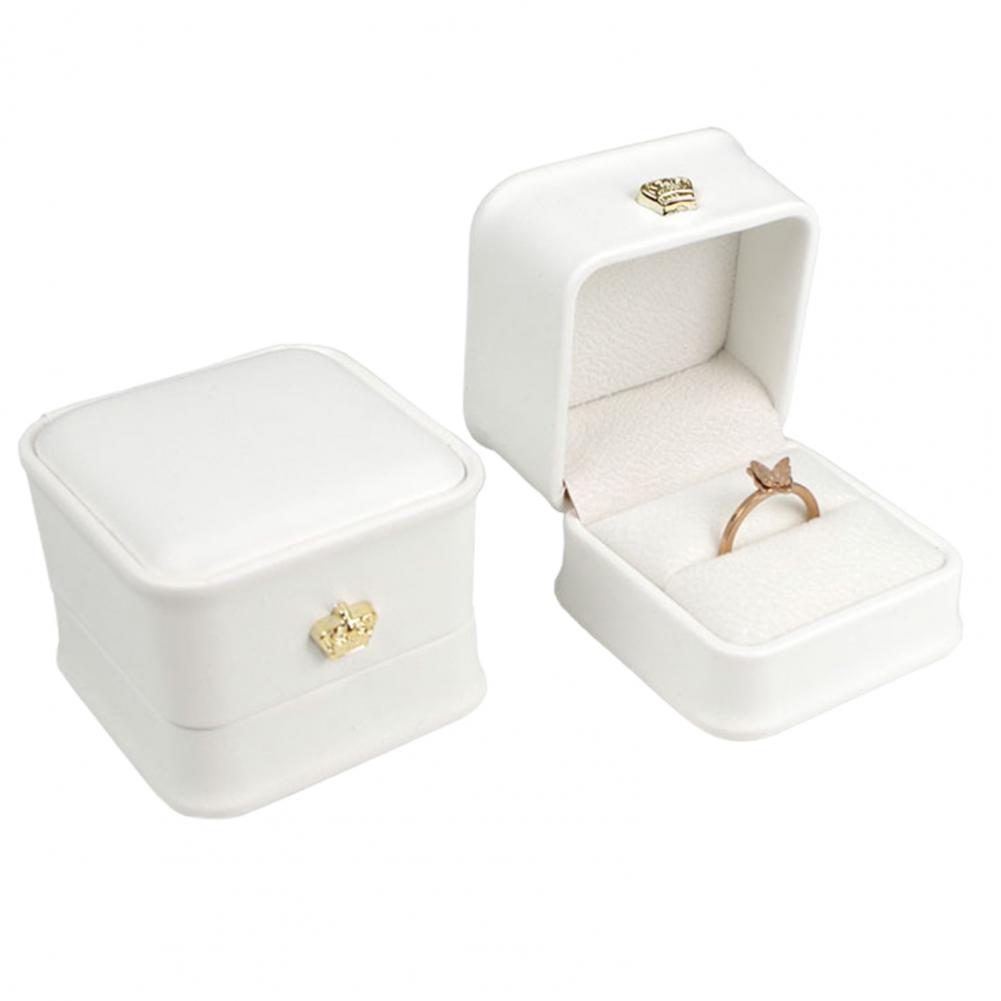 Body Jewelry Display - 婚約結婚指輪ボックススクエアベルベットジュエリーケースディスプレイホルダーボックスカップルリングボックスギフトケースリングイヤリングディスプレイ収納