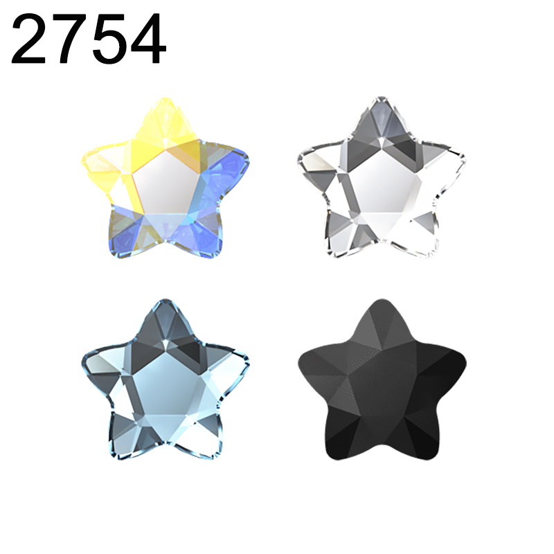 Star Flat Back - 本物の 2754 スターフラワーフラットバックオーストリアからのホットフィックスなしルースビーズラインストーンネイルアート DIY ジュエリーメイキングアクセサリー