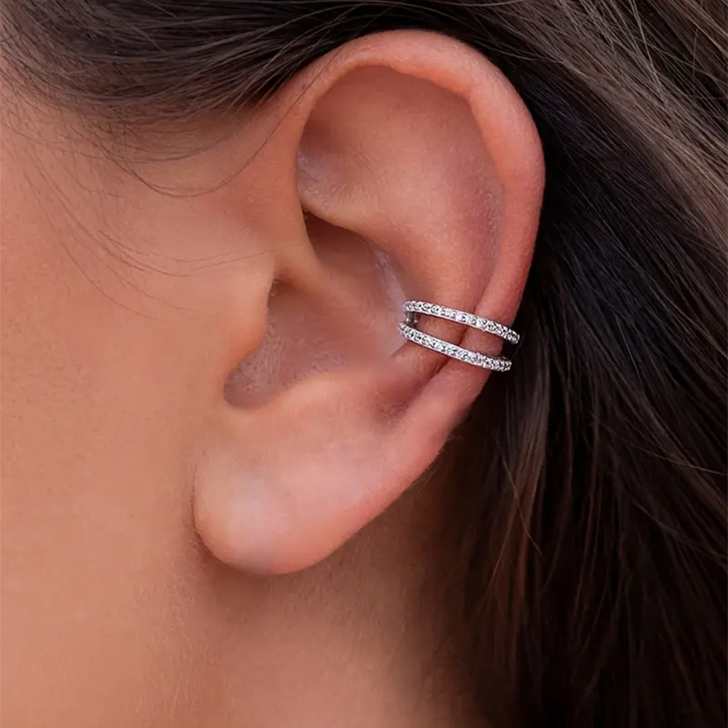 ASTM F136規格チタン製コンチフープリング、二重層イヤ - Septum Clicker Ring のレビューと価格