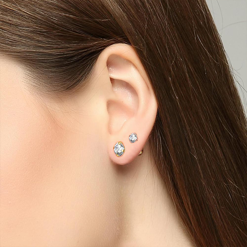 16Gチタン製インターナルネジ式フラットバックキュービックジ - Body Jewelry Titanium のレビューと価格