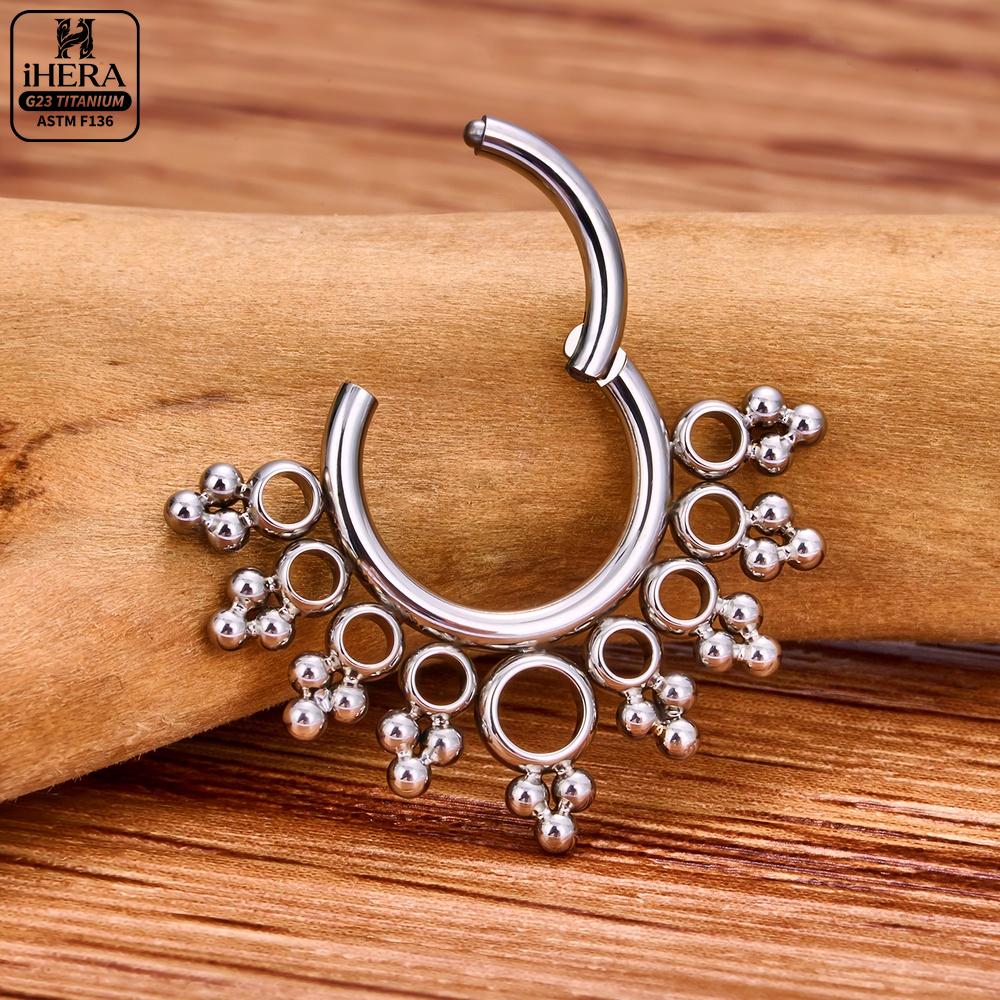 ASTM F136規格チタン製高級CZ象嵌ヒンジセグメントリ - Septum Clicker Ring のレビューと価格
