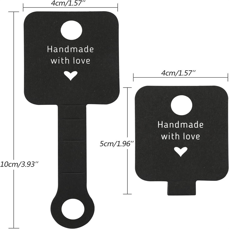 ヴィンテージ牛革紙製イヤリングカード ネックレスカード ジュ - Body Jewelry Holder のレビューと価格