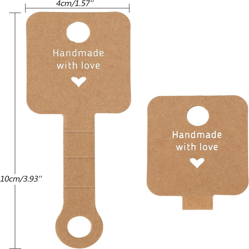 ヴィンテージ牛革紙製イヤリングカード ネックレスカード ジュ - Body Jewelry Holder のレビューと価格