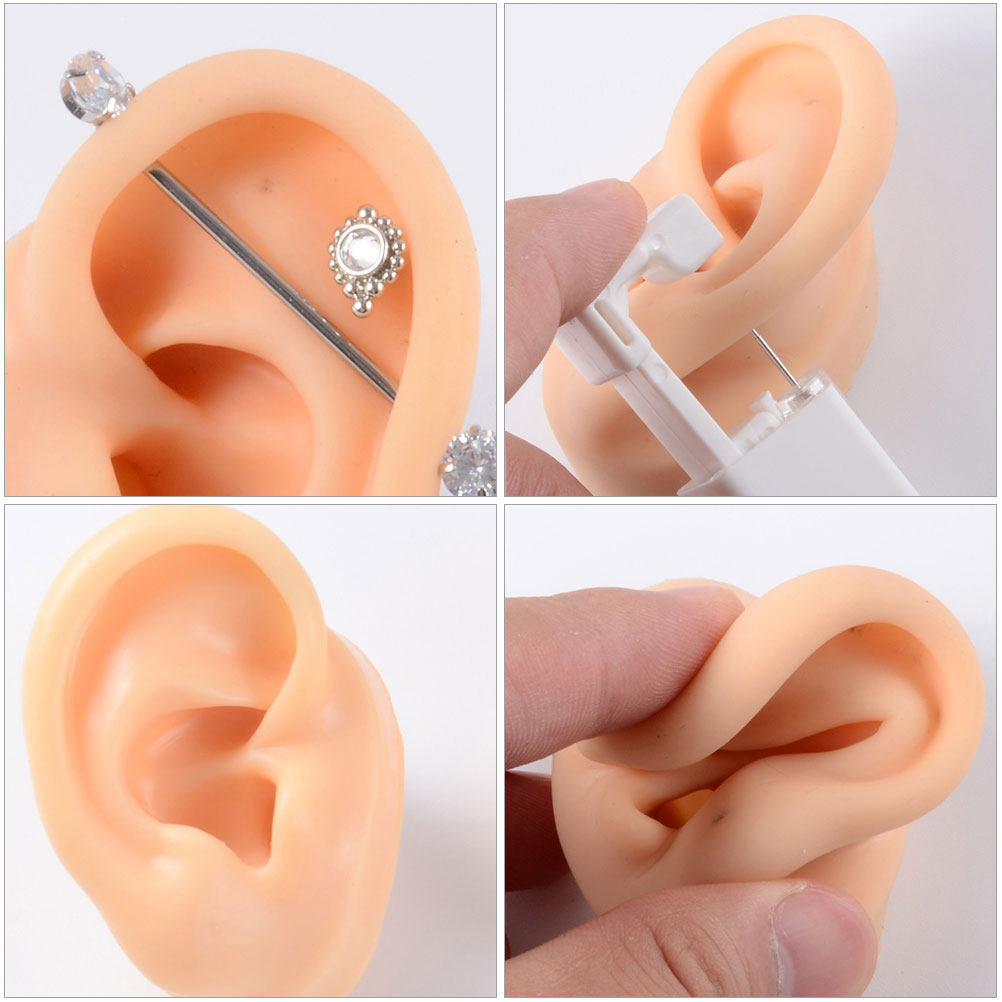 2個入りシリコン耳モデル フェイク耳ピアス練習用小道具 ジュ - Body Jewelry Display のレビューと価格