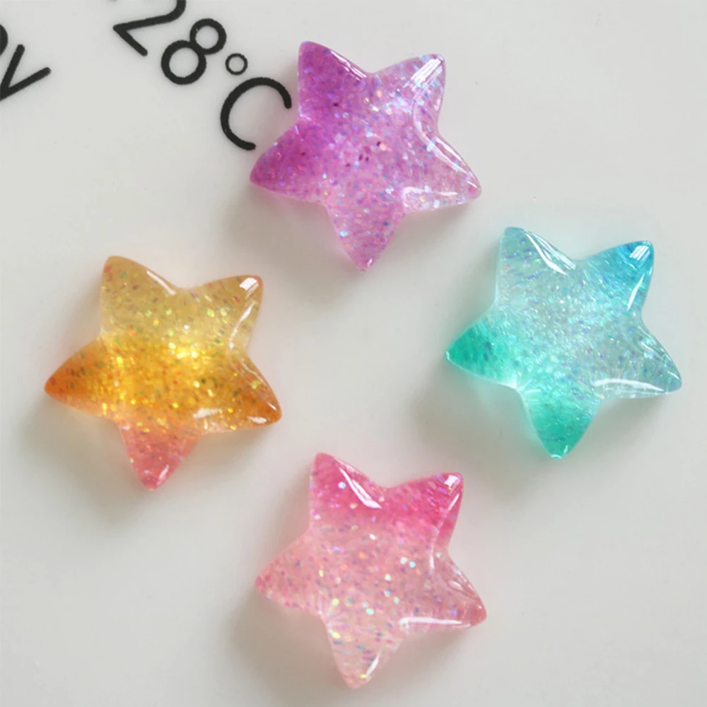 グラディエントスターシリーズ樹脂カボション、フラットバック、 - Star Flat Back のレビューと価格
