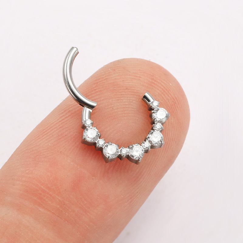 ASTM F136規格チタン製デイスクリックナーズリングピア - Septum Clicker Ring のレビューと価格