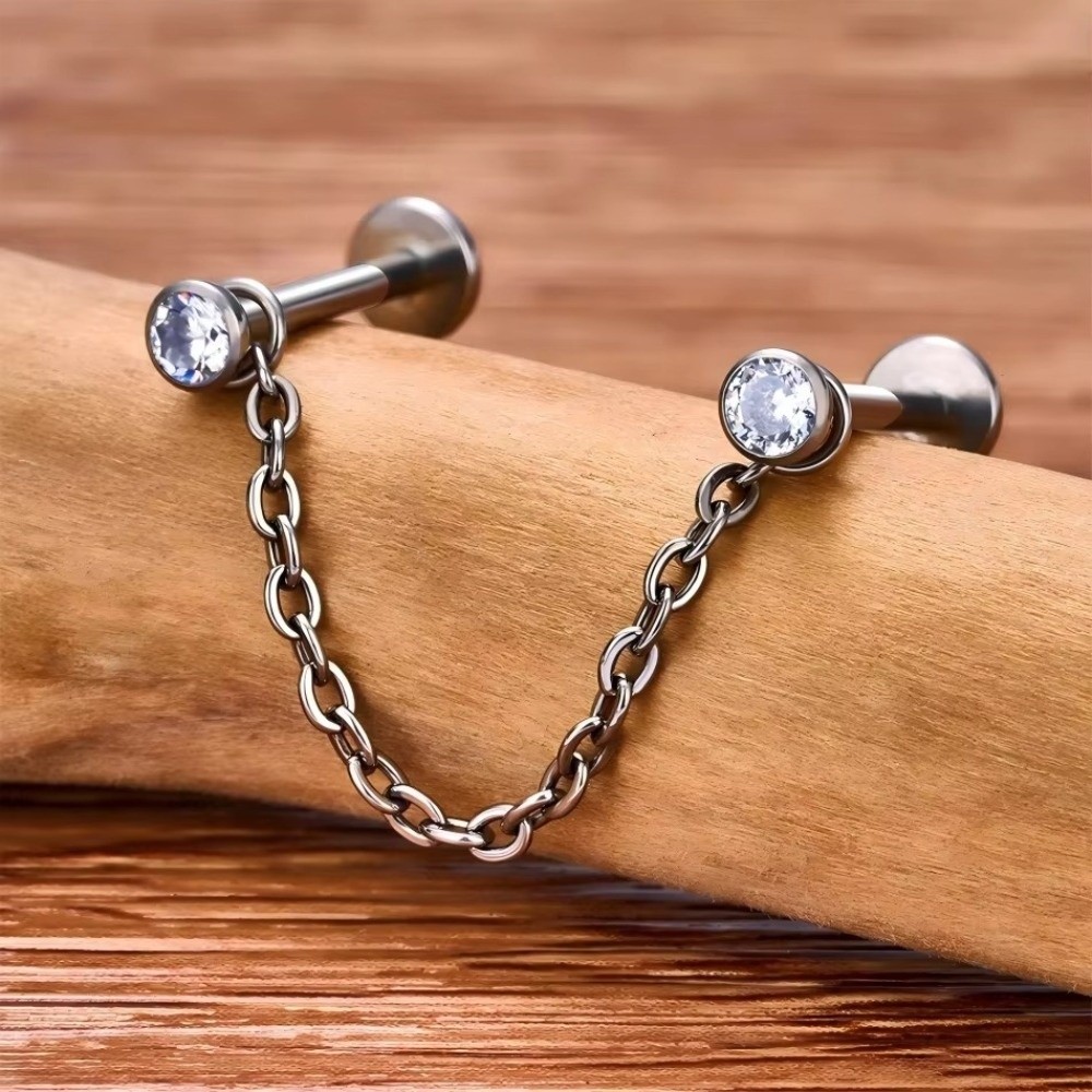 ファッションチタンノーズチェーン三層チェーン25-50mmラ - Body Jewelry Titanium のレビューと価格