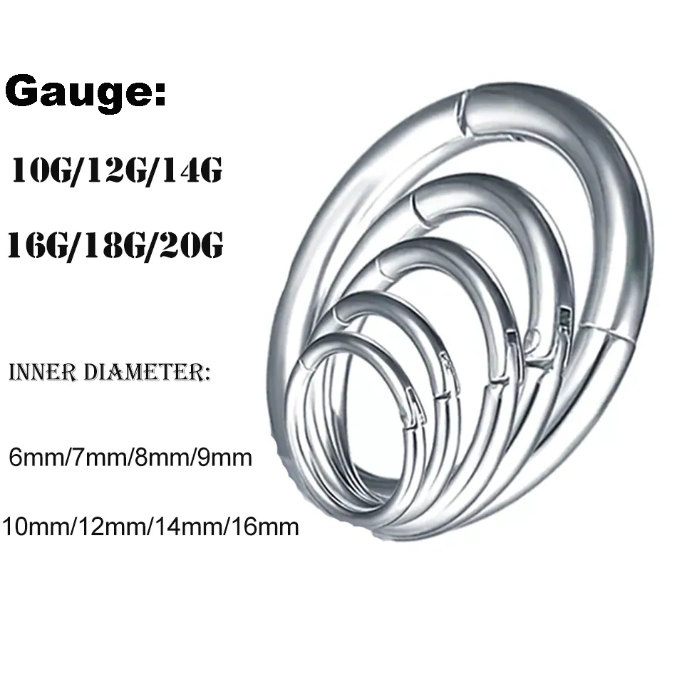 1Pc G23 チタンヒンジセグメント鼻フープリング鼻セプタ - Septum Clicker Ring のレビューと価格