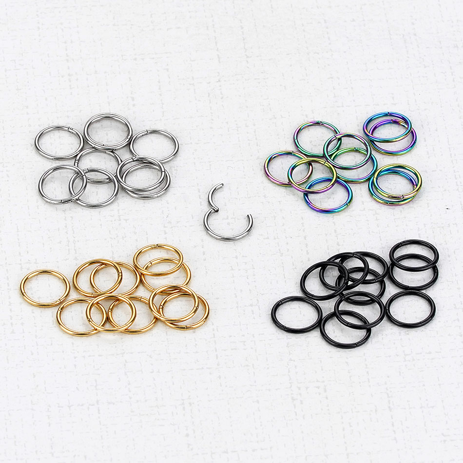 1Pc G23 チタンヒンジセグメント鼻フープリング鼻セプタ - Septum Clicker Ring のレビューと価格