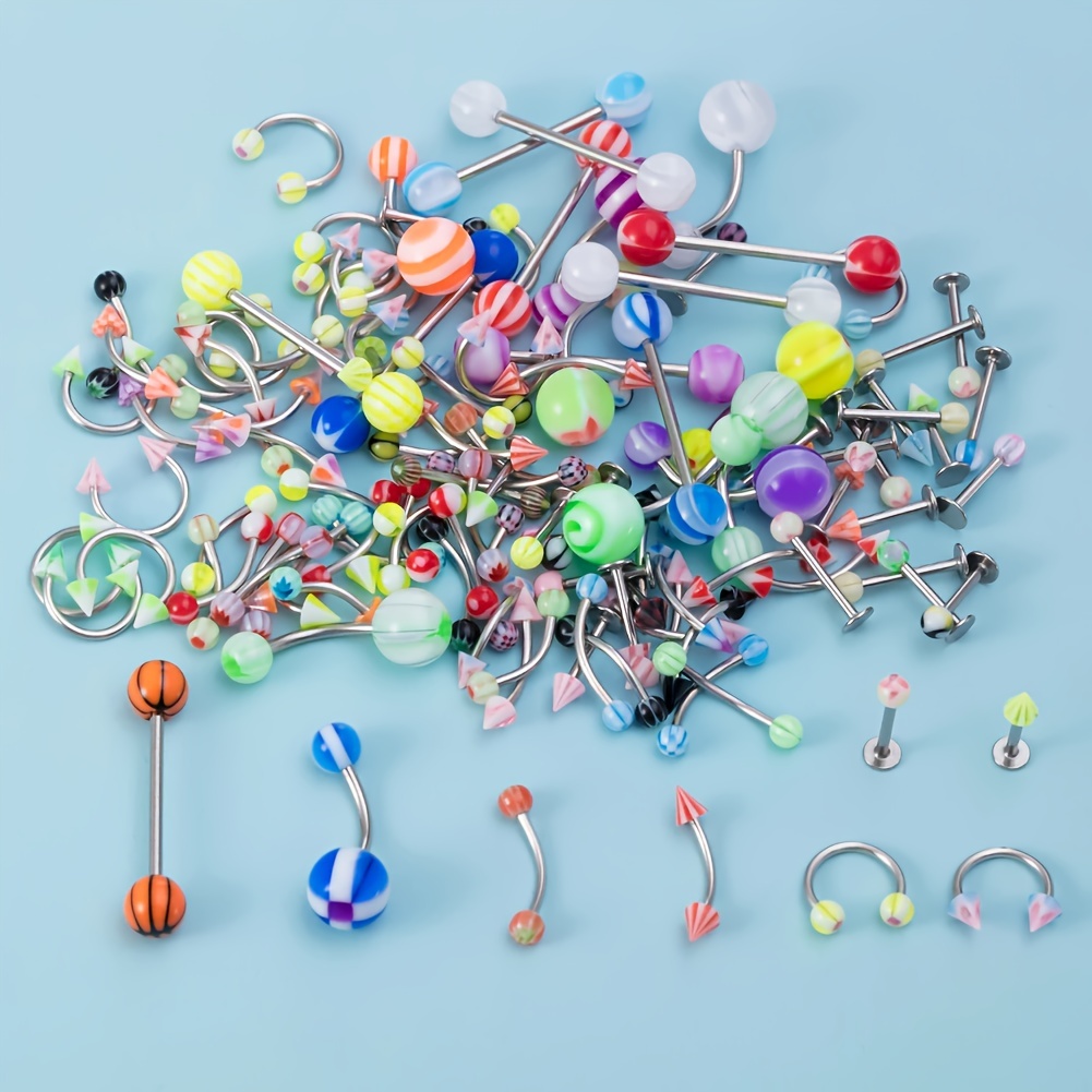 ステンレス鋼のボディピアスジュエリー,さまざまなスタイル,舌 - Body Jewelry Display Case のレビューと価格