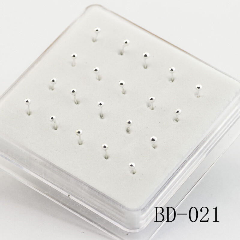 シルバー ジュエリー ボックス ノーズ スタッド ラウンド  - Body Jewelry Display Case のレビューと価格