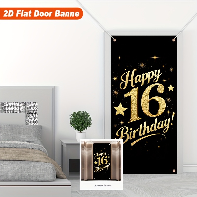 1個。 これは、金色の星模様が特徴の2Dフラットな誕生日テー - Star Flat Back のレビューと価格