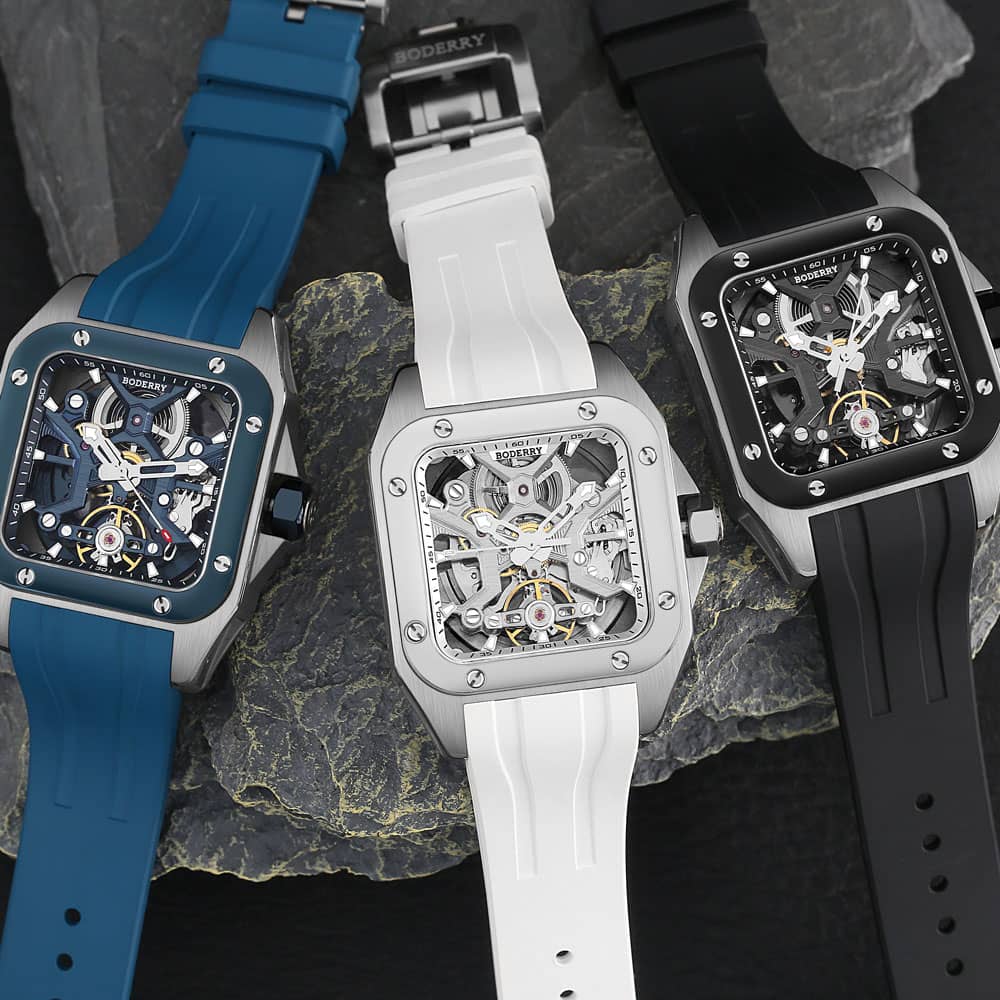 男性用スクエアチタンウォッチ,自動機械式ストーム,ラグジュア - Body Jewelry Titanium のレビューと価格