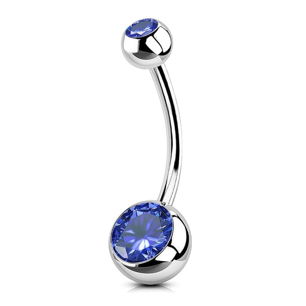 高品質チタン素材へそピアス カーブしたダングルデザイン ベリ - Body Jewelry Titanium のレビューと価格