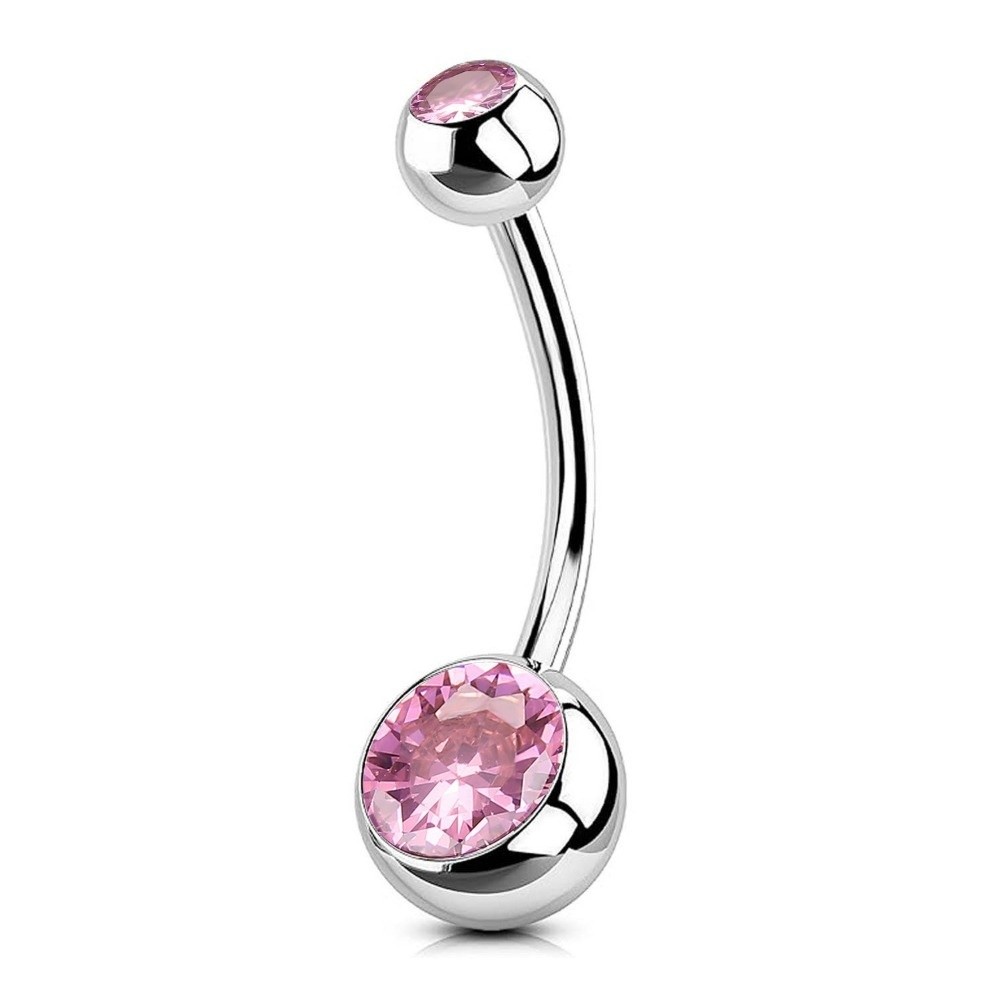 高品質チタン素材へそピアス カーブしたダングルデザイン ベリ - Body Jewelry Titanium のレビューと価格