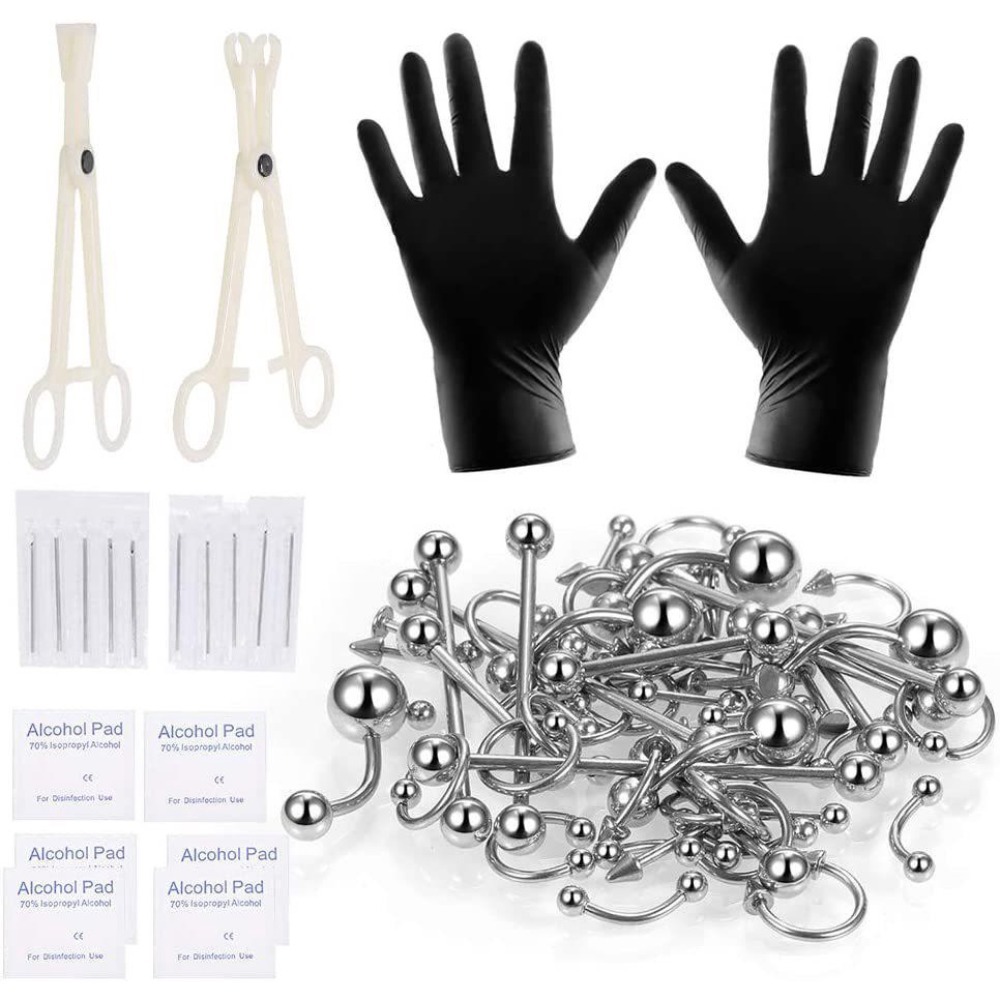 150/140/85/70/42個入りボディピアスキット ジ - Body Jewelry Nose Ring のレビューと価格