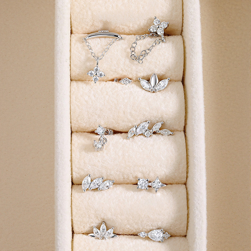 Smyoue モアサナイト 100% S925 ピアス スタ - Body Jewelry Flat Back のレビューと価格