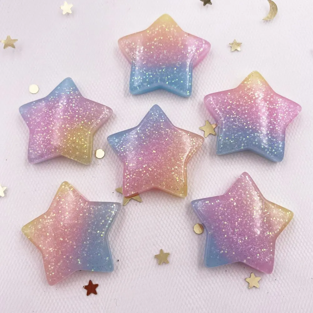 カワイイスターフラットバック樹脂カボションストーン、キラキラ - Star Flat Back のレビューと価格