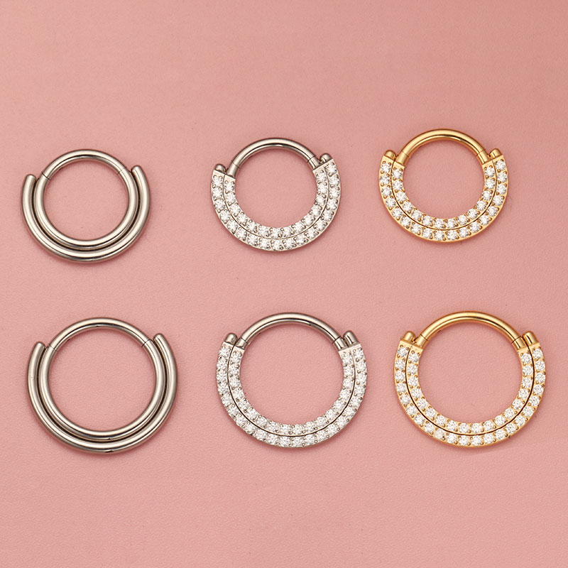 ASTM F136 チタンクリッカーセプタムノーズリングセク - Septum Clicker Ring のレビューと価格