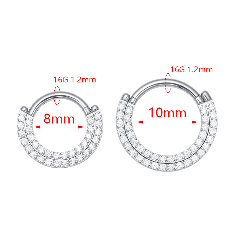 ASTM F136 チタンクリッカーセプタムノーズリングセク - Septum Clicker Ring のレビューと価格