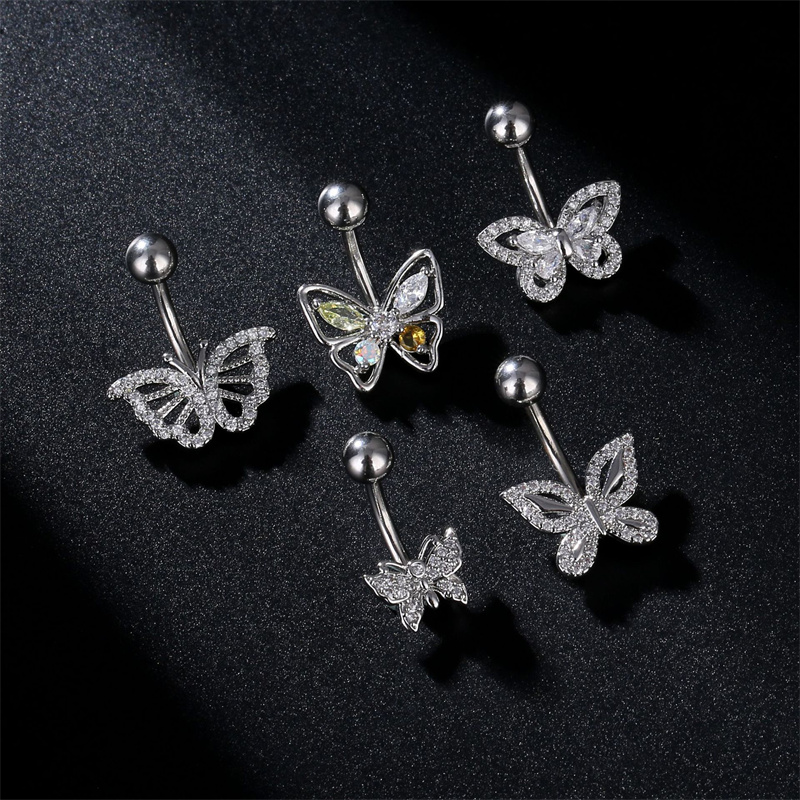 ● チタン製へそピアス　蝶々型　多様なスタイル　女性用ファッ - Body Jewelry Titanium のレビューと価格