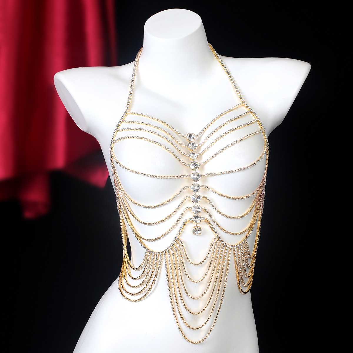 女性用ラインストーンチェーンタッセル,豪華なジュエリー,レト - Body Jewelry Retainers のレビューと価格
