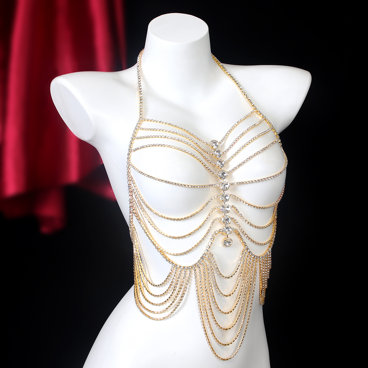 女性用ラインストーンチェーンタッセル,豪華なジュエリー,レト - Body Jewelry Retainers のレビューと価格