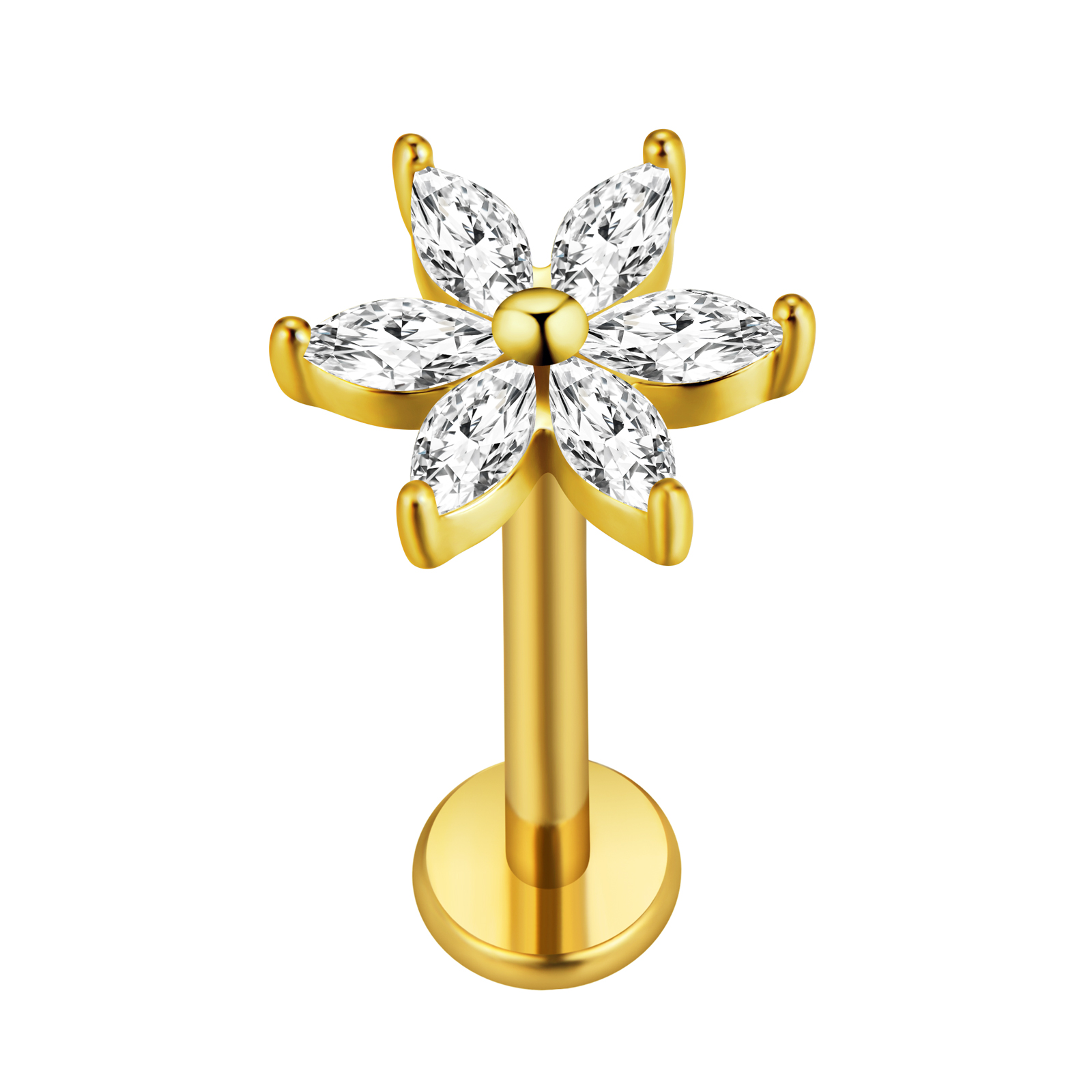 メープルリーフラブレットピアススター Flowers100% - Body Jewelry Flat Back のレビューと価格