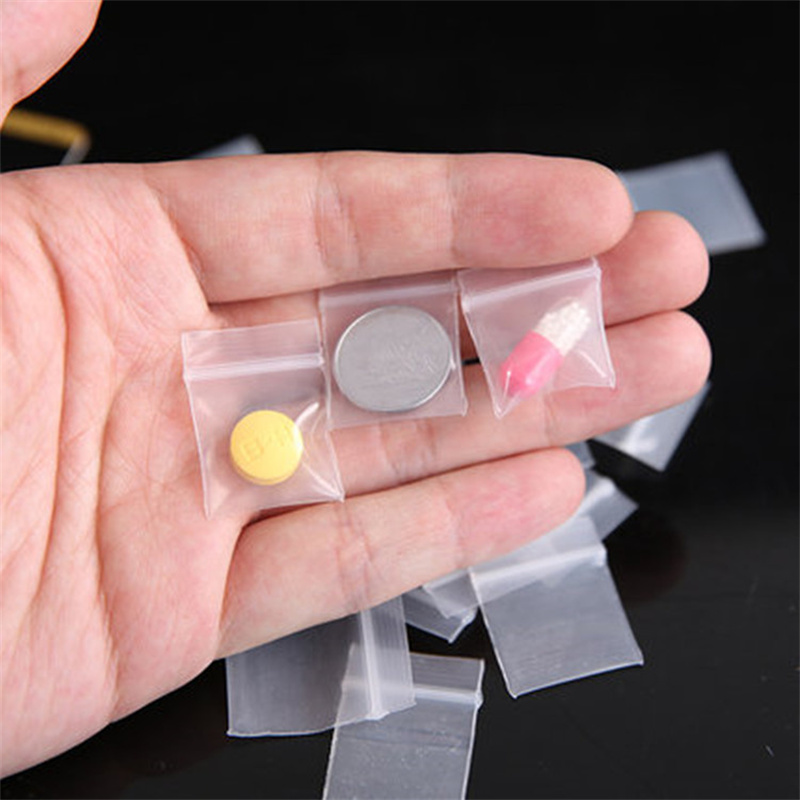 100 個透明ミニ小型プラスチックジッパーバッグロック再密封 - Body Jewelry Display のレビューと価格