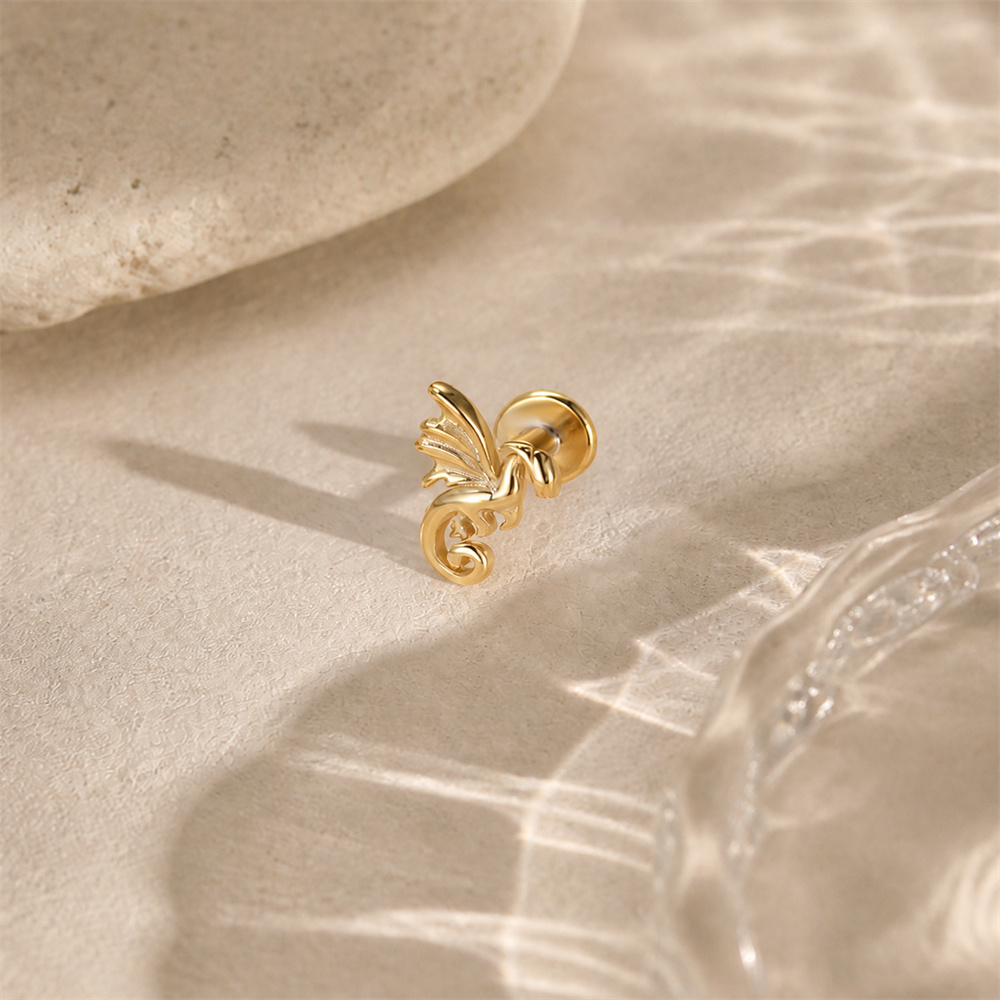 CANNER 925スターリングシルバー フライングドラゴン - Body Jewelry Flat Back のレビューと価格