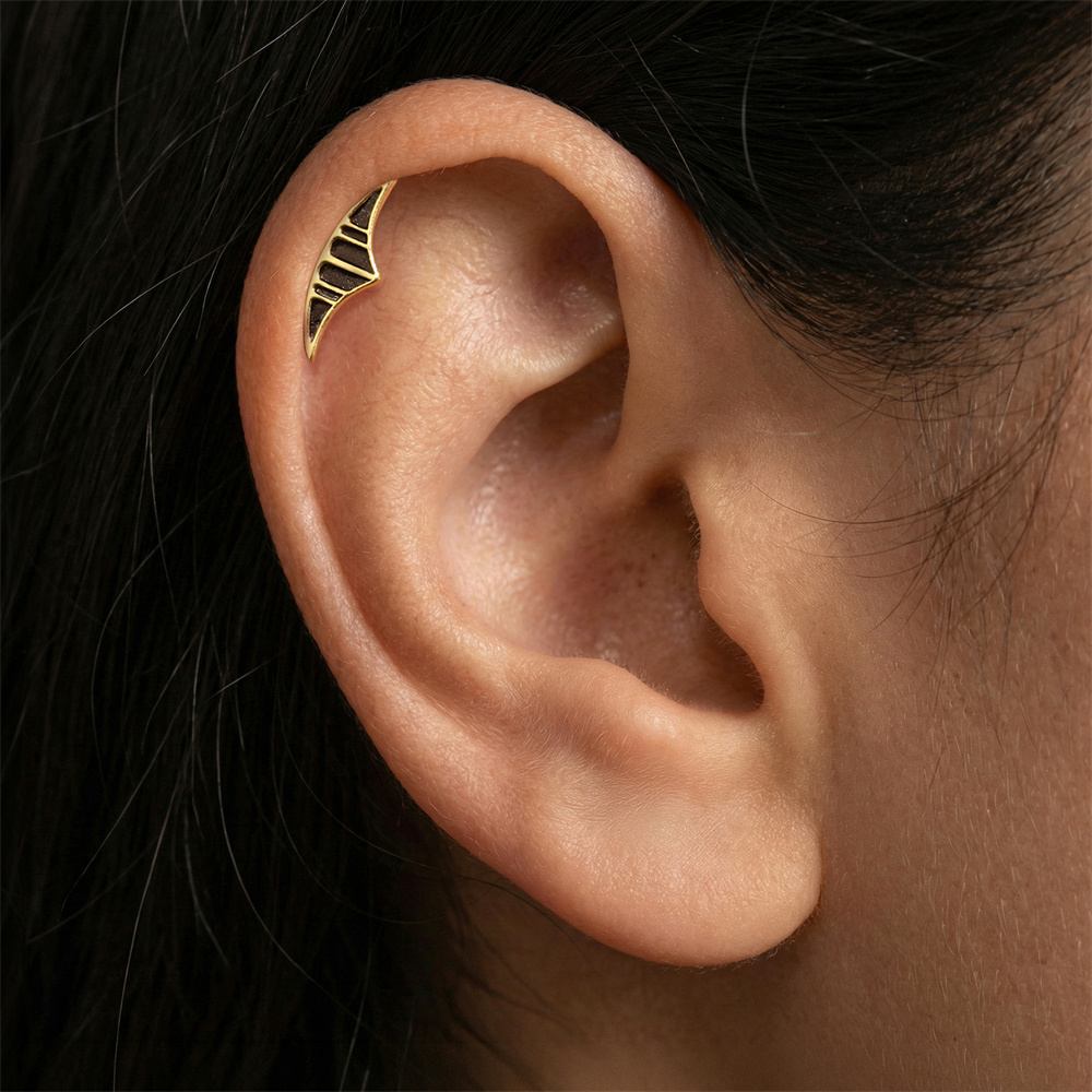 AIDE 925 スターリングシルバー滑らかな幾何学的な帆船 - Body Jewelry Flat Back のレビューと価格