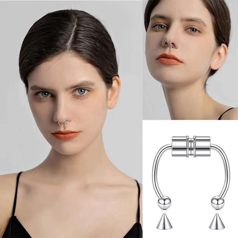 偽ピアス鼻リングフープセプタム非ピアスノーズクリップロック  - Body Jewelry Nose Ring のレビューと価格