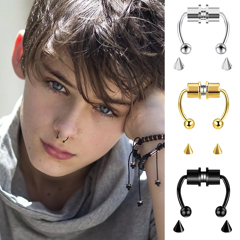 偽ピアス鼻リングフープセプタム非ピアスノーズクリップロック  - Body Jewelry Nose Ring のレビューと価格