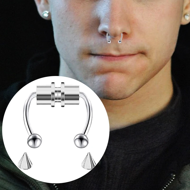 偽ピアス鼻リングフープセプタム非ピアスノーズクリップロック  - Body Jewelry Nose Ring のレビューと価格