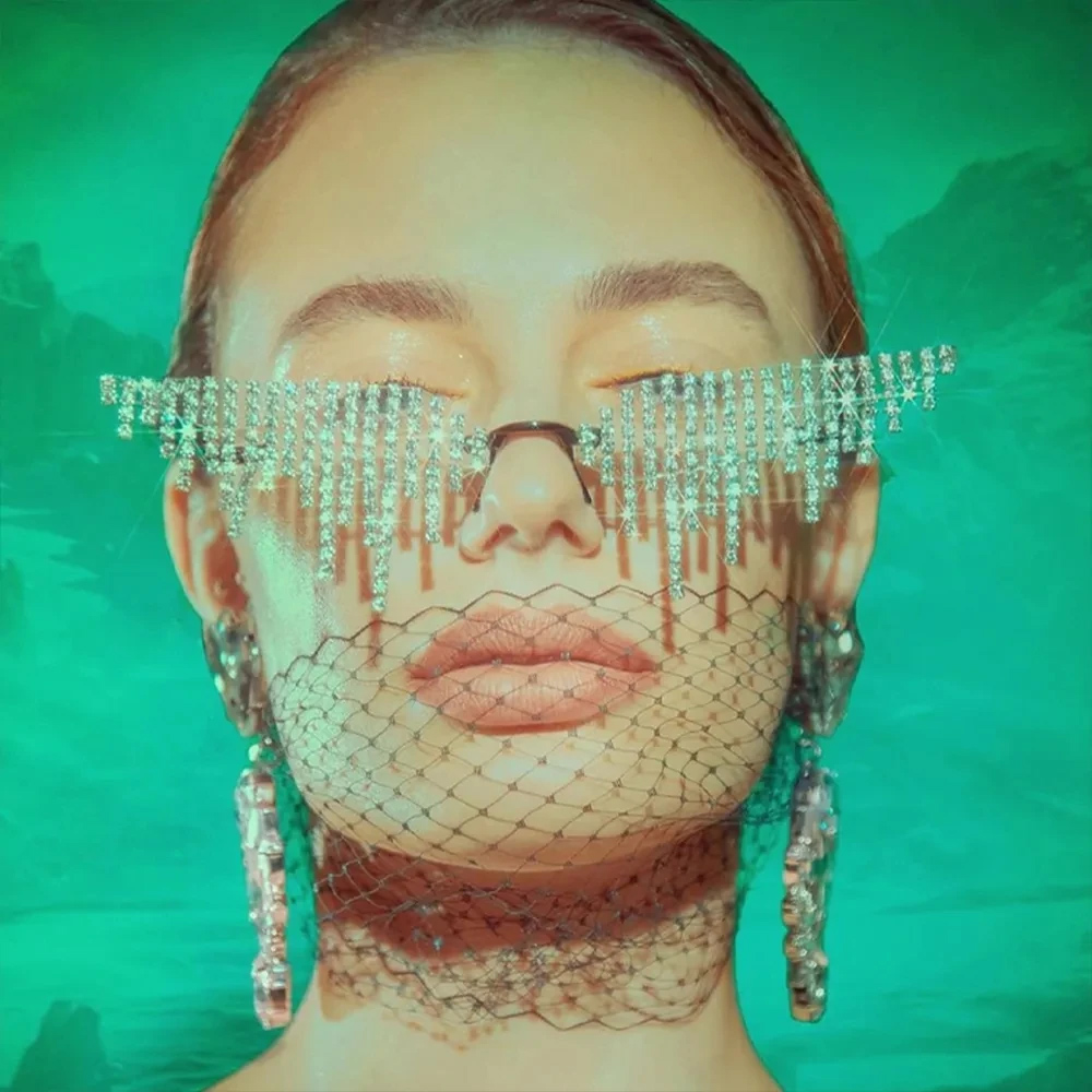 Stonefans 新しい誇張メガネフレーム高級デザイナー良 - Body Jewelry Good Quality のレビューと価格
