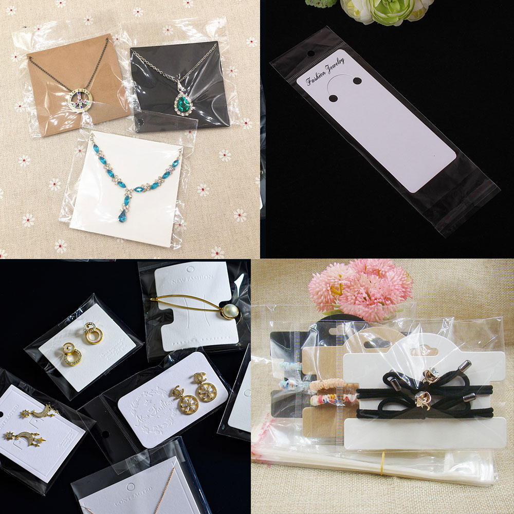30 セットジュエリーディスプレイカード透明 Opp 袋手作 - Body Jewelry Display のレビューと価格
