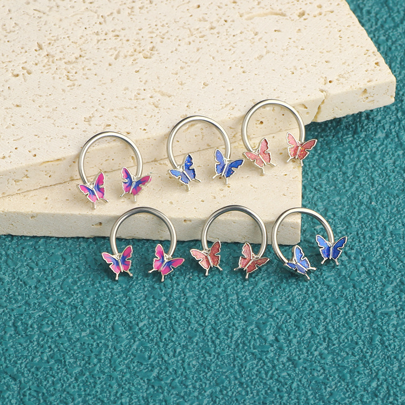 16G セプタムリング ダイスピアス サージカルスチール 軟 - Body Jewelry Nose Ring のレビューと価格