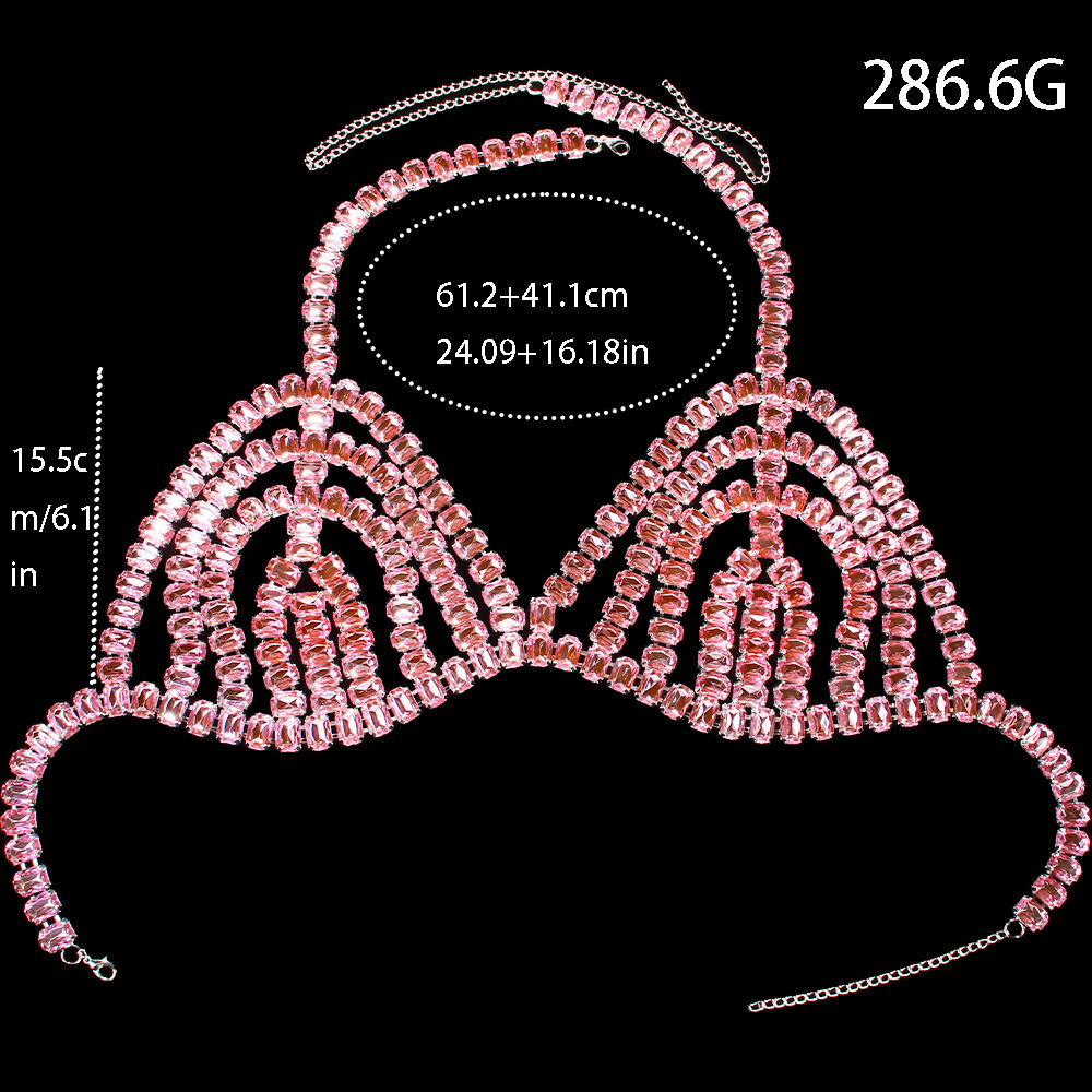 Stonefans-女性のための誇張された胸チェーンブラ,セ - Body Jewelry Good Quality のレビューと価格