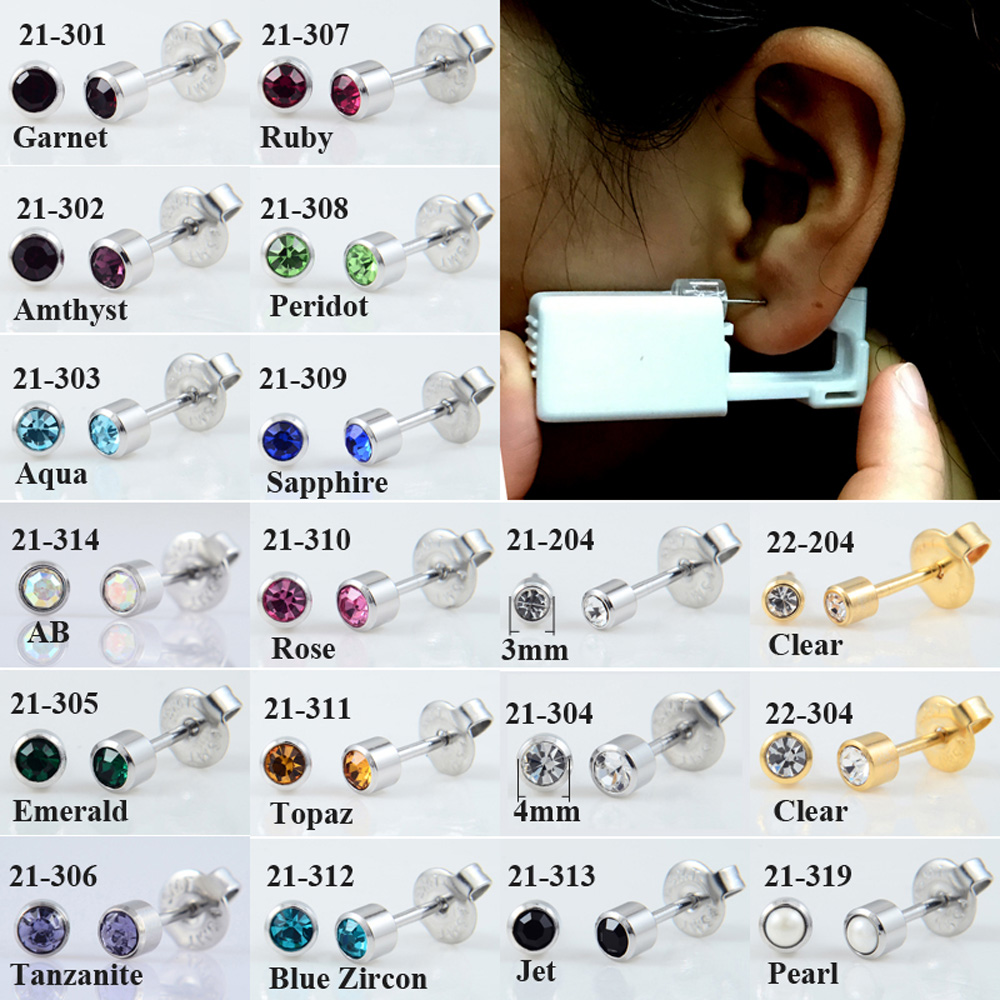 イヤーピアスおよびドリル用の使い捨て安全キット,滅菌済み,ス - Body Jewelry Display Case のレビューと価格