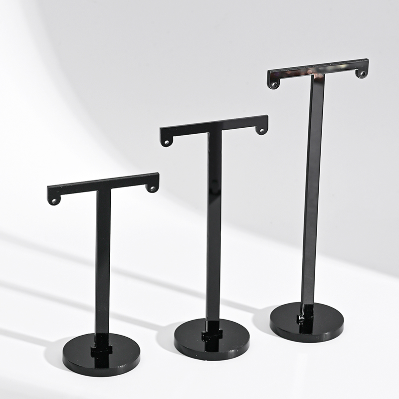 6 個アクリルブラック/ホワイト T シェイプイヤリングディ - Body Jewelry Display のレビューと価格