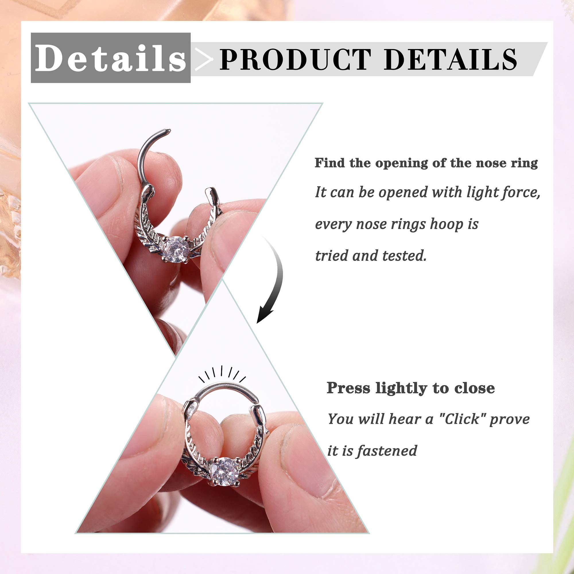 Drperfect 16 グラムセプタムクリッカーリングステ - Septum Clicker Ring のレビューと価格