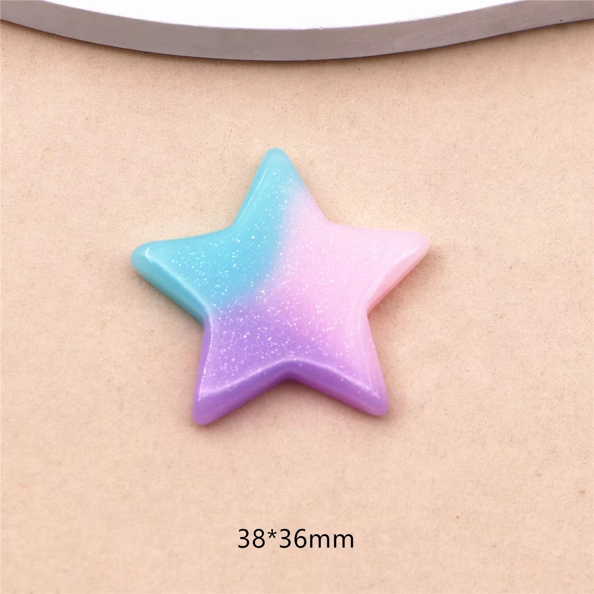 10 個の愛らしい樹脂グリッター 5 つ星/ハート/ムーン/ - Star Flat Back のレビューと価格