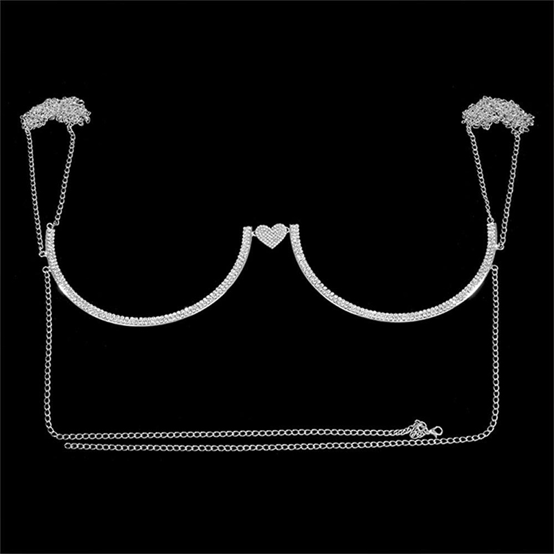 Stonefans ハートラインストーン胸ブラケットボディジ - Body Jewelry Retainers のレビューと価格