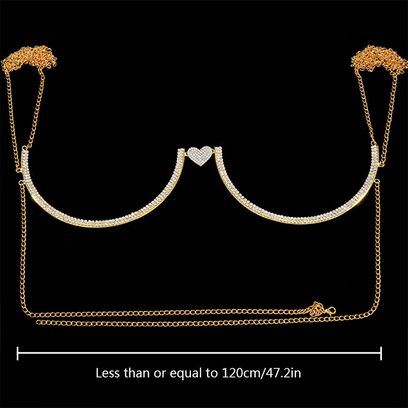 Stonefans ハートラインストーン胸ブラケットボディジ - Body Jewelry Retainers のレビューと価格