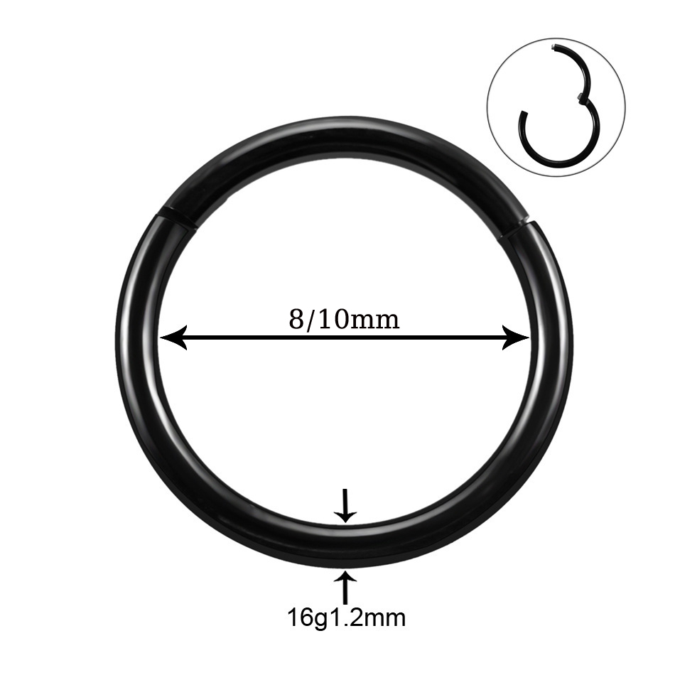 外科用ステンレススチールスタッド,ミニイヤリング,ノーズリン - Septum Clicker Ring のレビューと価格